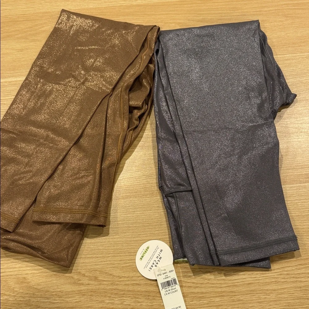 Offline by AERIE Shimmering Brown and Gold Leggings SHORT LENGTH ***** - Picture 4 of 6
